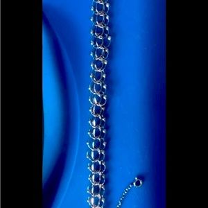 Sterling silver double link bracelet